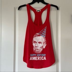 Like new! Tipsy Elves Lincoln 4th of July Tank